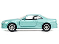 Brian's Nissan Skyline GT-R (BNR34) RHD (Right Hand Drive) Turquoise Metallic "Fast & Furious" Movie 1/32 Diecast Model Car by Jada