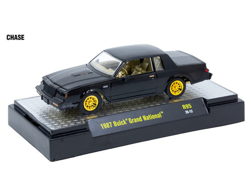 "Auto Meets" Set of 6 Cars IN DISPLAY CASES Release 95 Limited Edition 1/64 Diecast Model Cars by M2 Machines