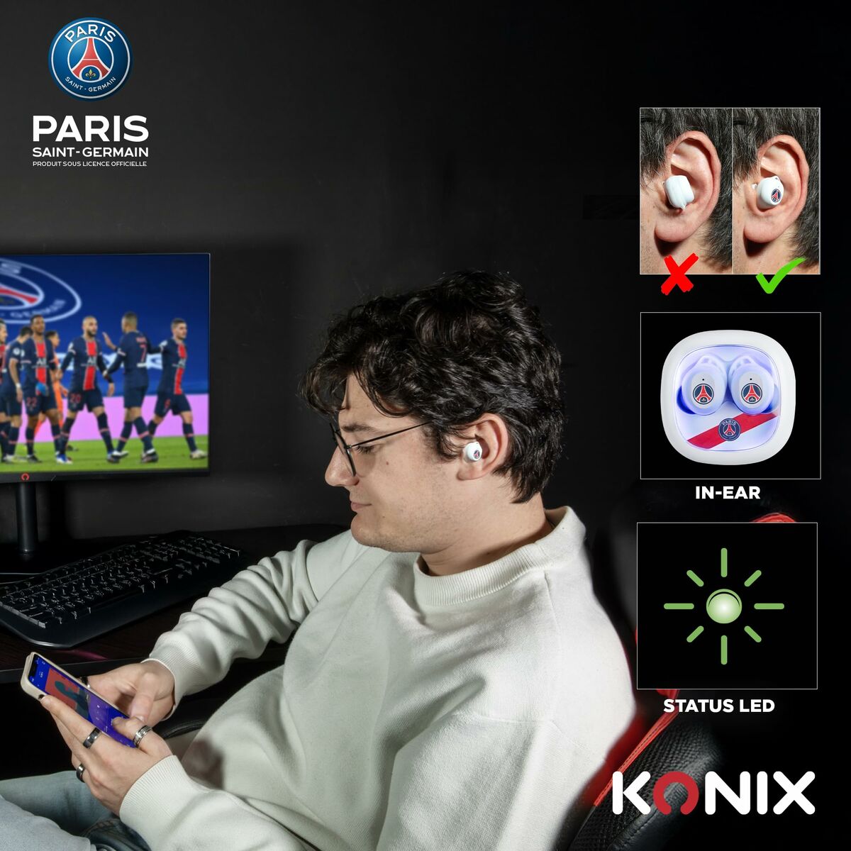 Headphones KONIX White