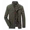 Spring and autumn men's jacket jacket, men's casual pockets, long jackets