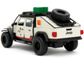 Jeep Gladiator Pickup Truck with Equipment Shell Beige with Graphics "Biosyn Genetics" "Jurassic World Dominion" (2022) Movie "Hollywood Rides" Series 1/32 Diecast Model Car by Jada