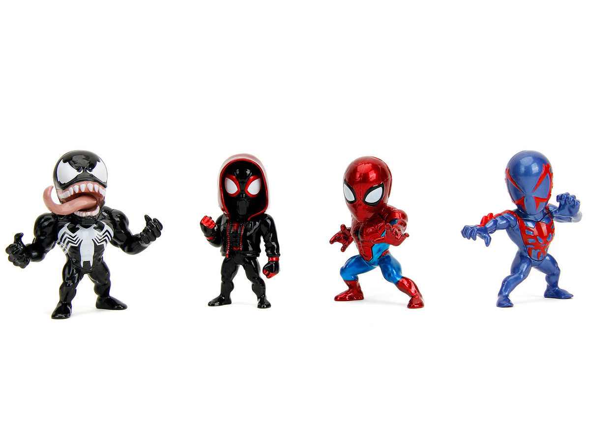 Set of 4 Diecast Figures "Spider-Man" Wave 4 "Metalfigs" Series Diecast Models by Jada