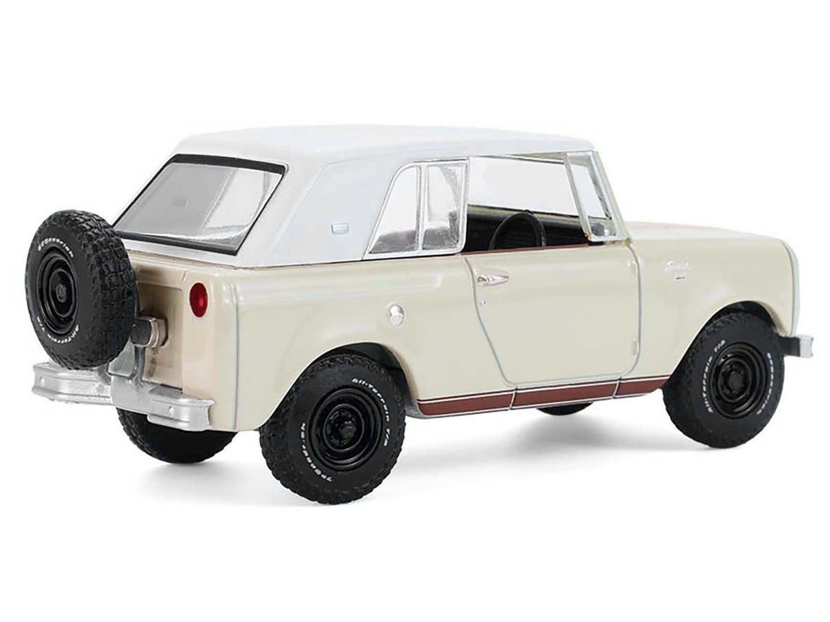 1967 International Scout 800 Sportop Cream with Brown Stripes and White Top "All Terrain" Series 17 1/64 Diecast Model Car by Greenlight