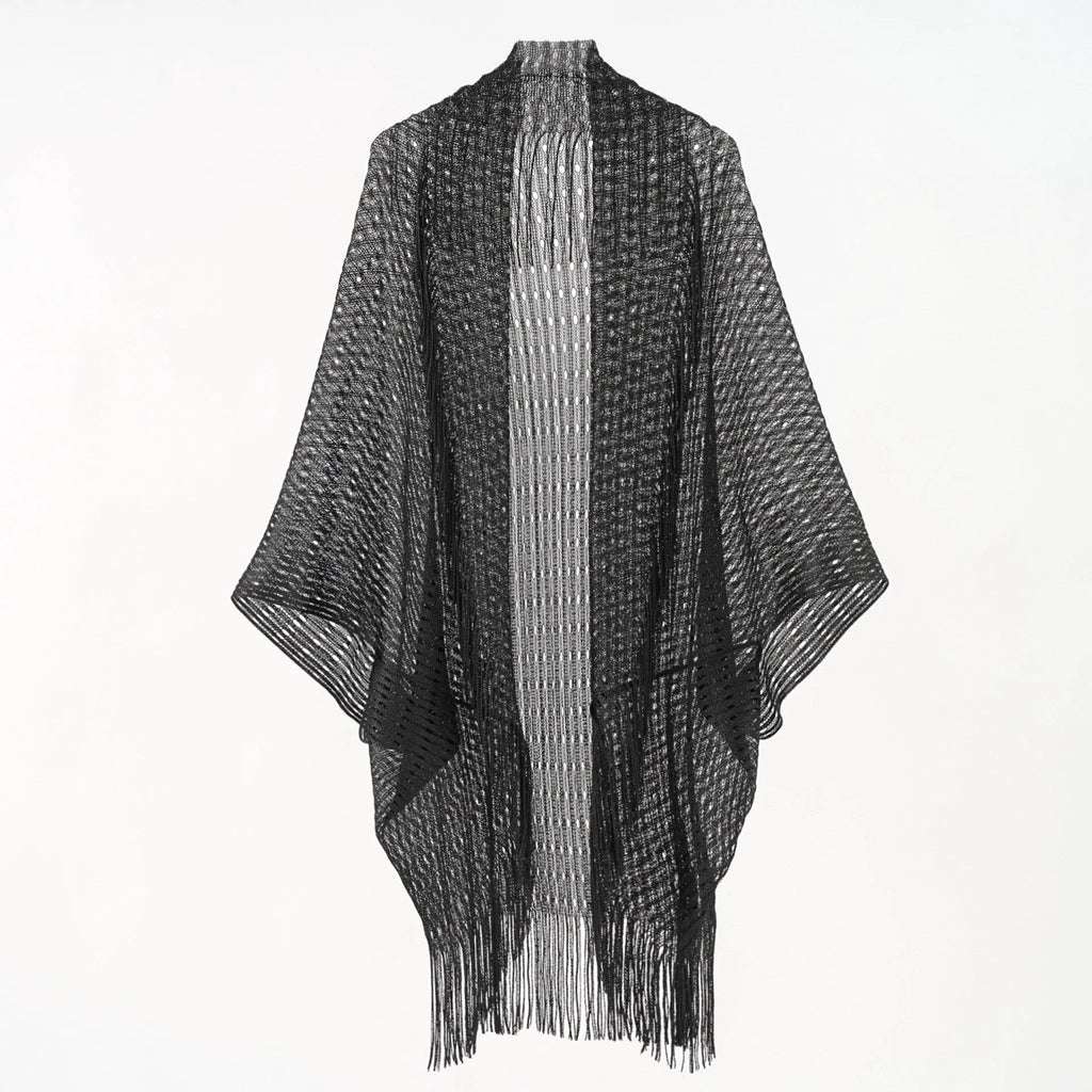 Shawl Gold And Silver Silk Split Shawl Vacation Bikini Blouse
