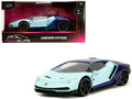 Lamborghini Centenario Light Blue and Purple "Pink Slips" Series 1/32 Diecast Model Car by Jada
