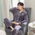 Men's warm casual plus size flannel homewear