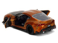 2020 Toyota Supra Orange Metallic with Black Stripes "F9" (2021) Movie "Fast & Furious" Series 1/32 Diecast Model Car by Jada
