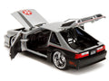 1989 Ford Mustang GT "Texaco" Silver Metallic and Matt Black "Bigtime Muscle" Series 1/24 Diecast Model Car by Jada