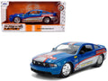 2010 Ford Mustang GT "Rekudo" Blue Metallic with Red and Silver Stripes "Bigtime Muscle" Series 1/24 Diecast Model Car by Jada
