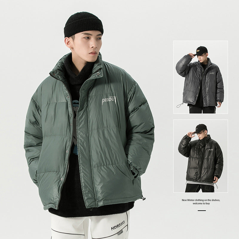 Plain letter down jacket