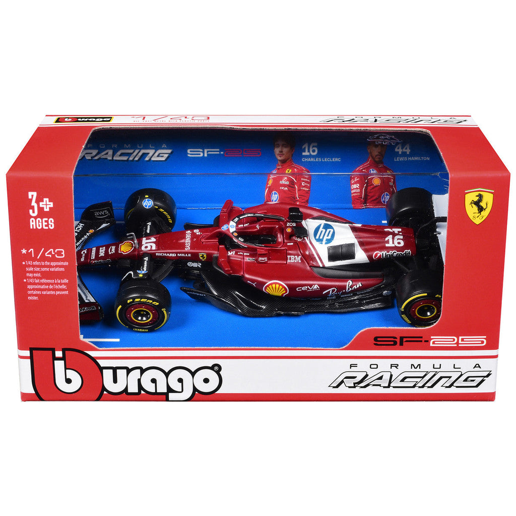 Ferrari SF-25 #16 Charles Leclerc Formula One F1 "World Championship" (2025) 1/43 Diecast Model Car by Bburago