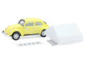 Volkswagen Classic Beetle Yellow with White Flower Graphics and Interior with Camp'otel Cartop Sleeper Tent "The Great Outdoors" Series 4 1/64 Diecast Model Car by Greenlight