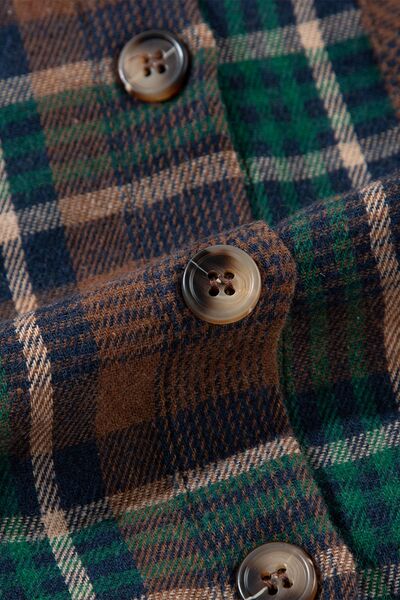 Timeless Women's Classic Plaid Button-Up Long Sleeve Jacket – Lightweight & Stylish Cotton-Blend Outerwear