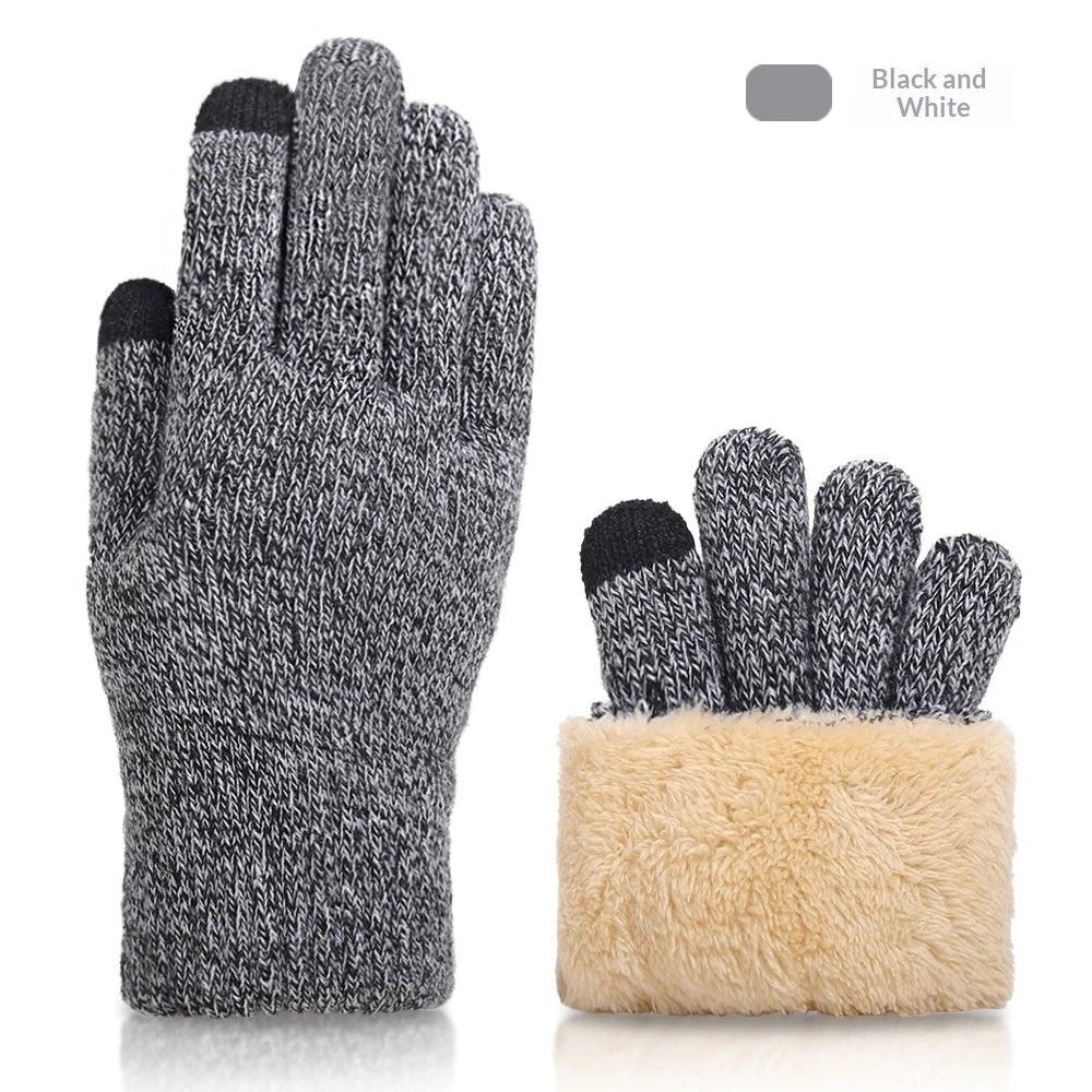 Fall And Winter Touchscreen Gloves For Men With Fleece Lining