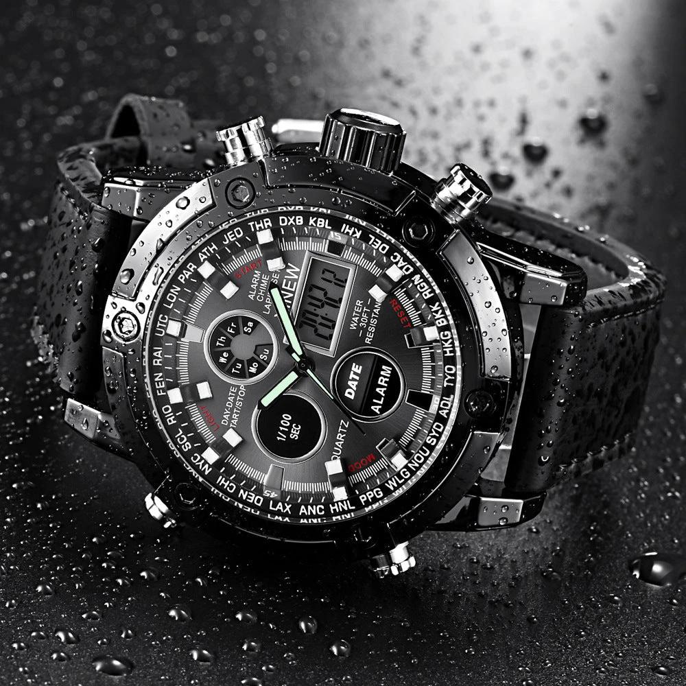 Men's Fashion Belt Multi-functional Watch