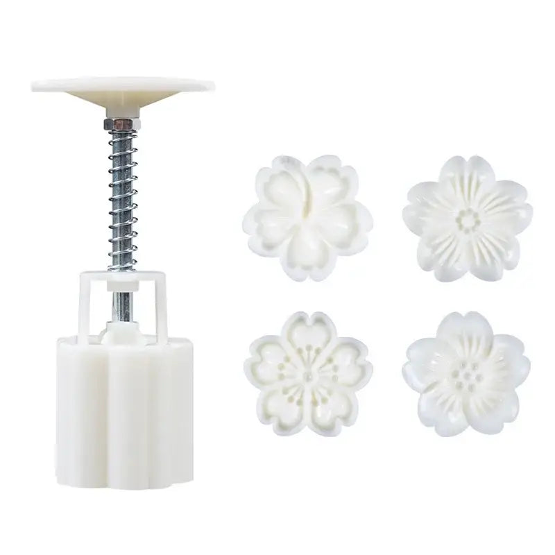 3d cherry blossom mooncake mold for kitchen baking