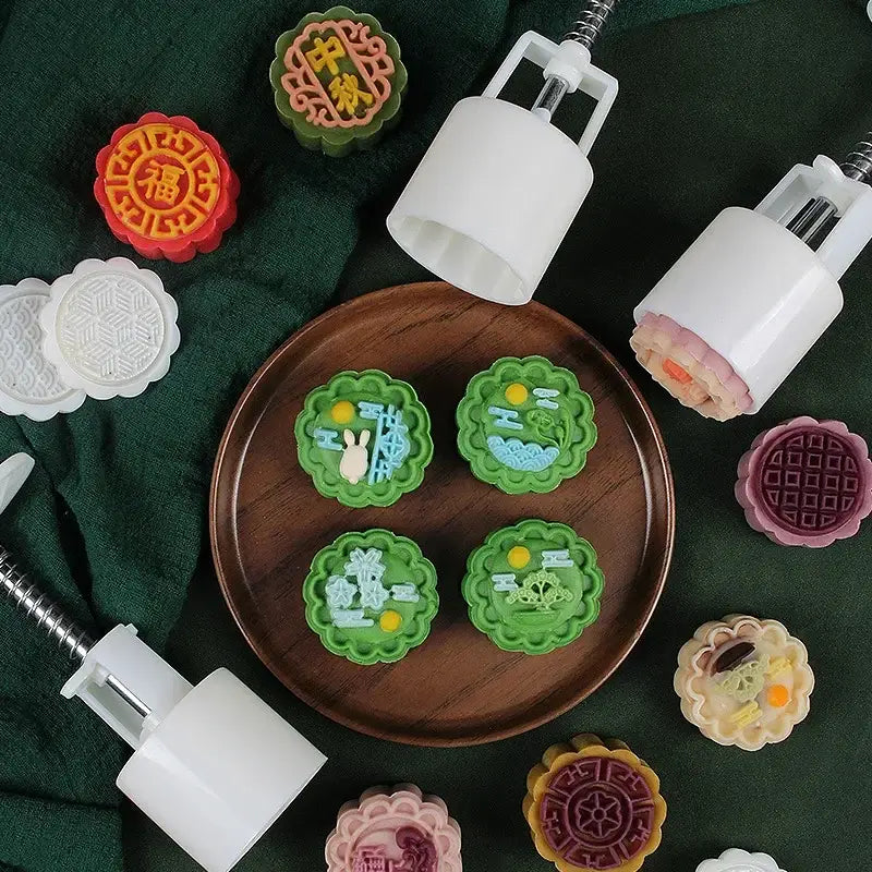 3d cherry blossom mooncake mold for kitchen baking