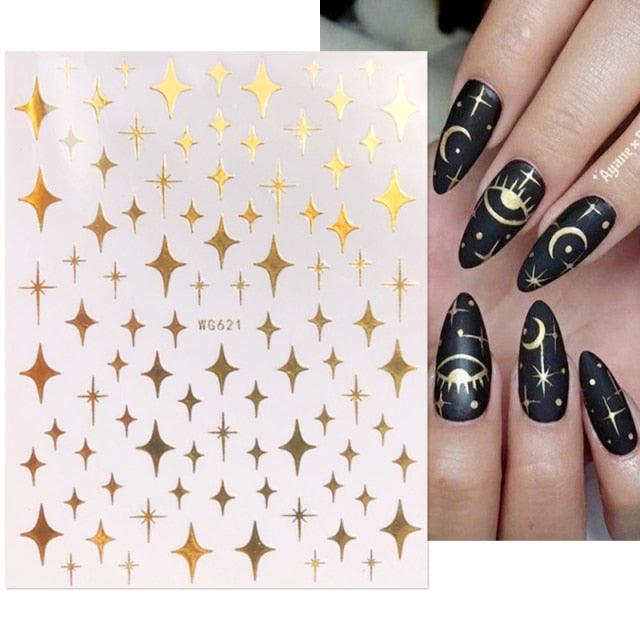 3D Nails Sticker Spring Cartoon Animals Flowers Leaves Self Adhesive Decals Sliders Nail Art Accessories Decoration Decal Self-Adhesive 3D Wave Design Decoration for Women Girls Tape Nail Art Stickers Decal Decoration