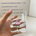 DecorBites™ 3D Rose Glass Breakfast Cup with Handle for Juice, Coffee, Tea, Milk