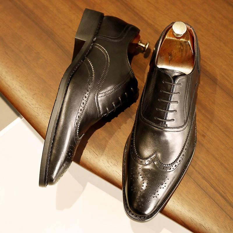 Men's Leather Oxford Shoes Rubber Sole
