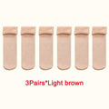 3Pairs Female Winter Warm Thicken Thermal Soft Casual Solid Color Socks Wool Cashmere Home Snow Boots Velvet Home Floor Sock For Women