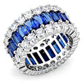 3W1527 - Rhodium Brass Ring with Synthetic  in Montana