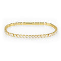 3W1695 - Gold Brass Bracelet with AAA Grade CZ in Clear