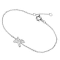 3W405 - Rhodium Brass Bracelet with AAA Grade CZ  in Clear