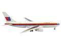 Boeing 767-200 Commercial Aircraft "United Airlines" (N601UA) White with Stripes 1/400 Diecast Model by V1:400