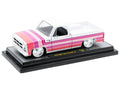 1976 GMC Sierra Grande 15 Pickup Truck White with Stripes Limited Edition to 9250 pieces Worldwide 1/24 Diecast Model Car by M2 Machines