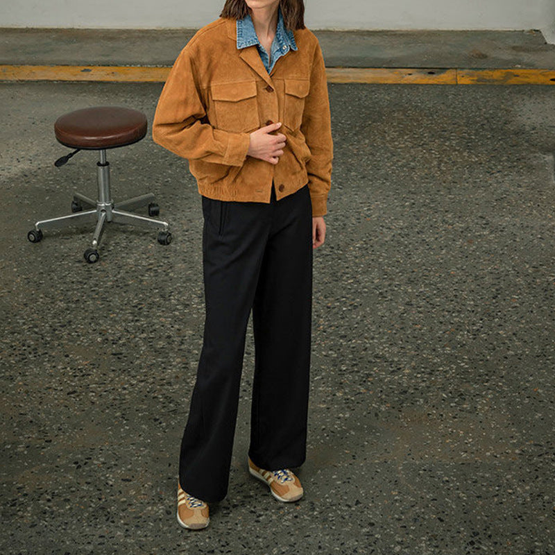 French Suit Turn-down Collar Coat Women's Clothing