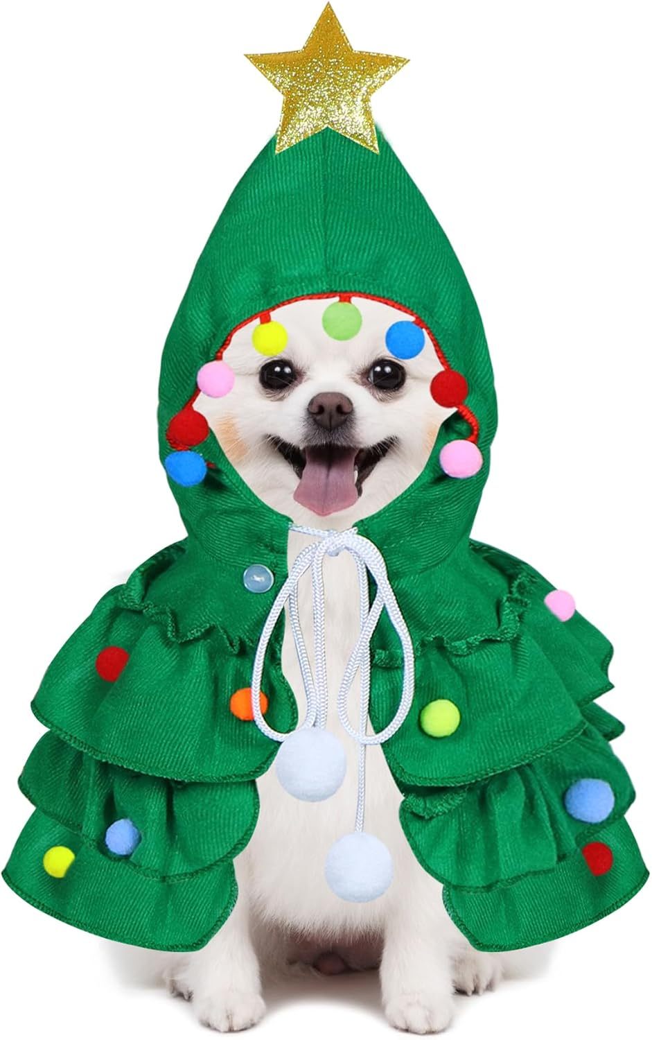 Cat Christmas Outfit Cat Kitten Christmas Clothes Cat Christmas Tree Costume With Star Ornament For Cats Kittens Pets