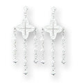 414222 - High-Polished 925 Sterling Silver Earrings with AAA Grade CZ  in Clear