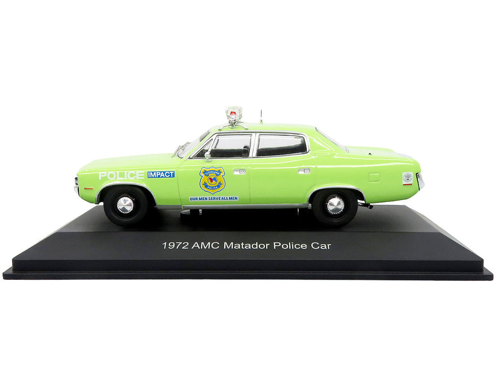 1972 AMC Matador Police Car "Cleveland Police Department" Light Green 1/43 Diecast Model by Iconic Replicas