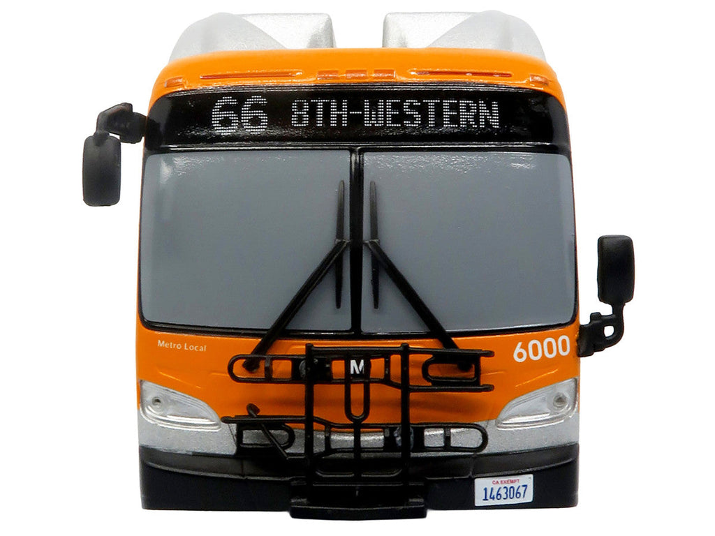 New Flyer Xcelsior Transit Bus "Los Angeles Metro" Orange and Silver "The Bus & Motorcoach Collection" Limited Edition to 504 Pieces Worldwide 1/43 Model by Iconic Replicas