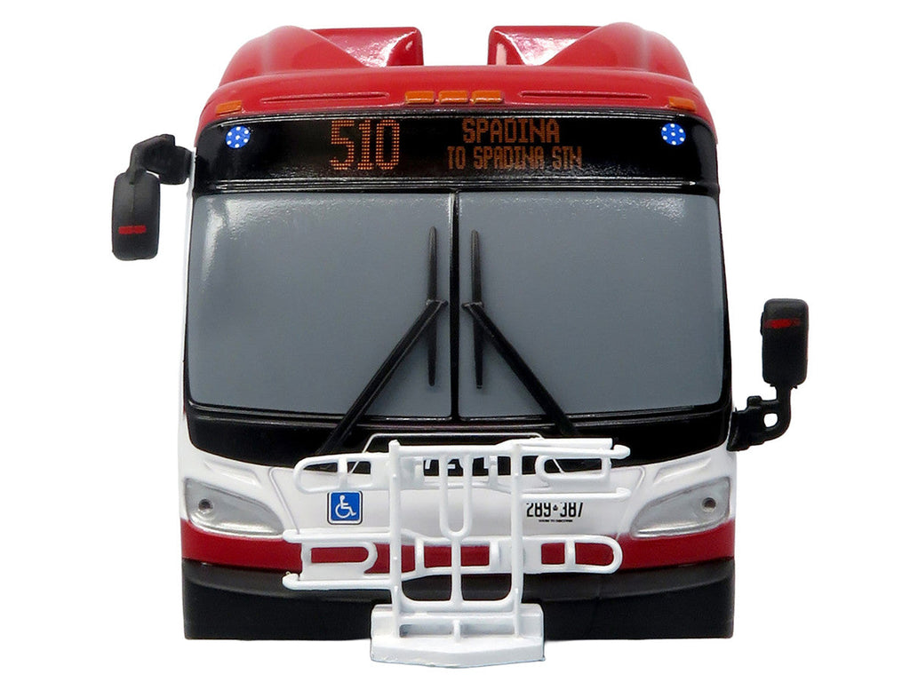 New Flyer Xcelsior Transit Bus Bank "TTC – Toronto Transit Commission" Red and White "The Bus & Motorcoach Collection" Limited Edition to 504 Pieces Worldwide 1/43 Model by Iconic Replicas