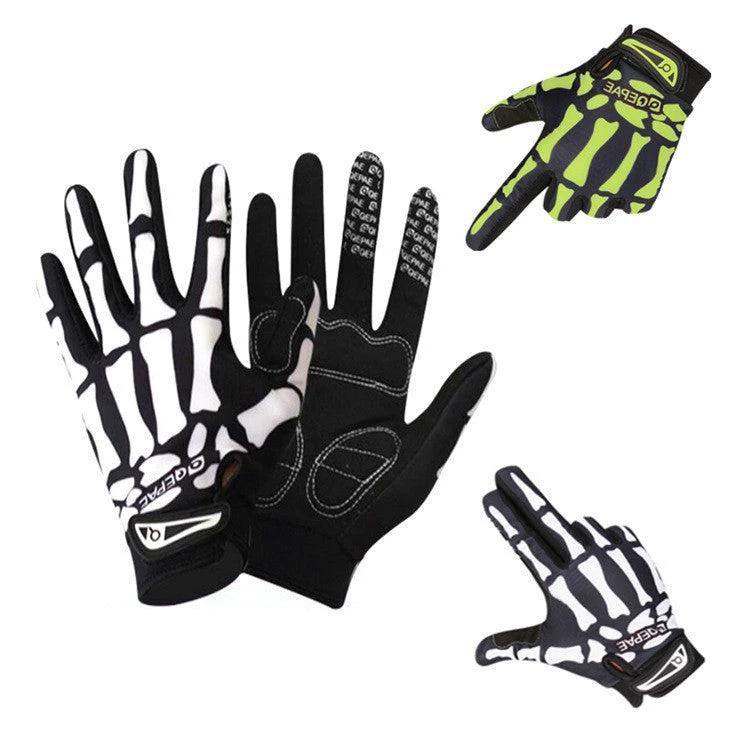 Sports Outdoor Full Finger Skull Riding Gloves For Men