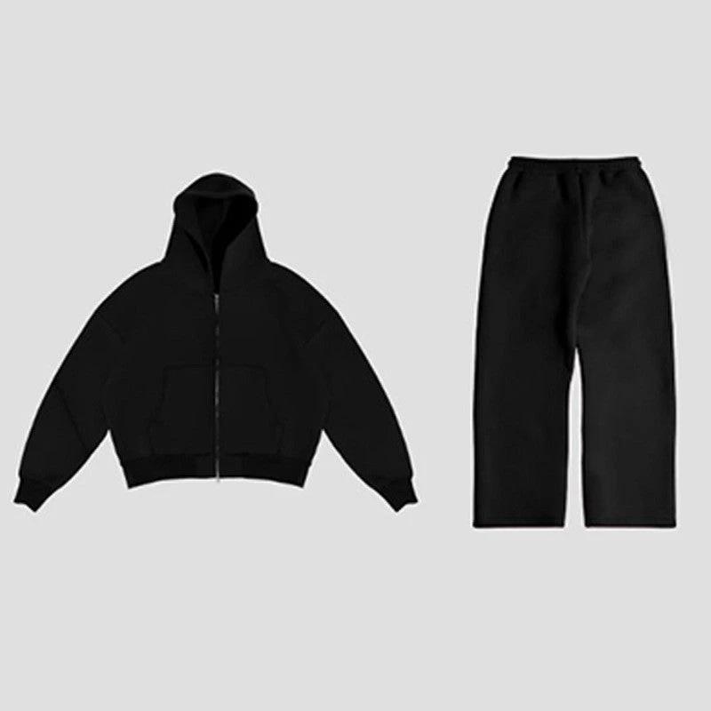 Retro Sports Casual Hoodie Leisure Suit
