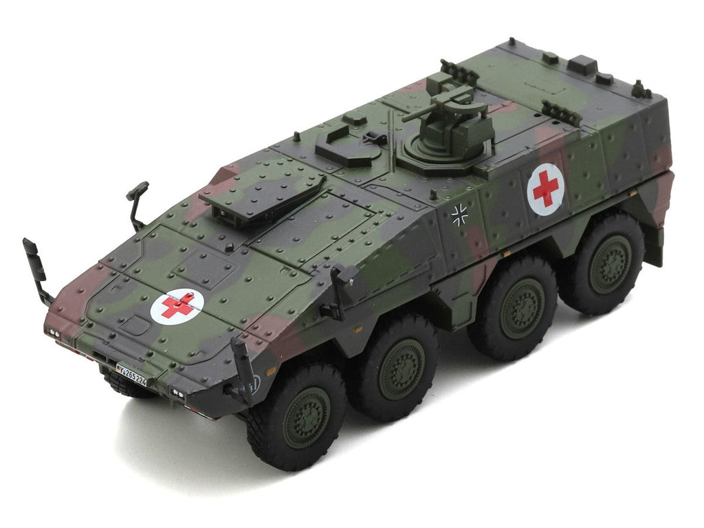 Tpz. Tank Boxer "Medic Unit - German Army" Green Camouflage 1/87 (HO) Scale Diecast Model Car by Schuco