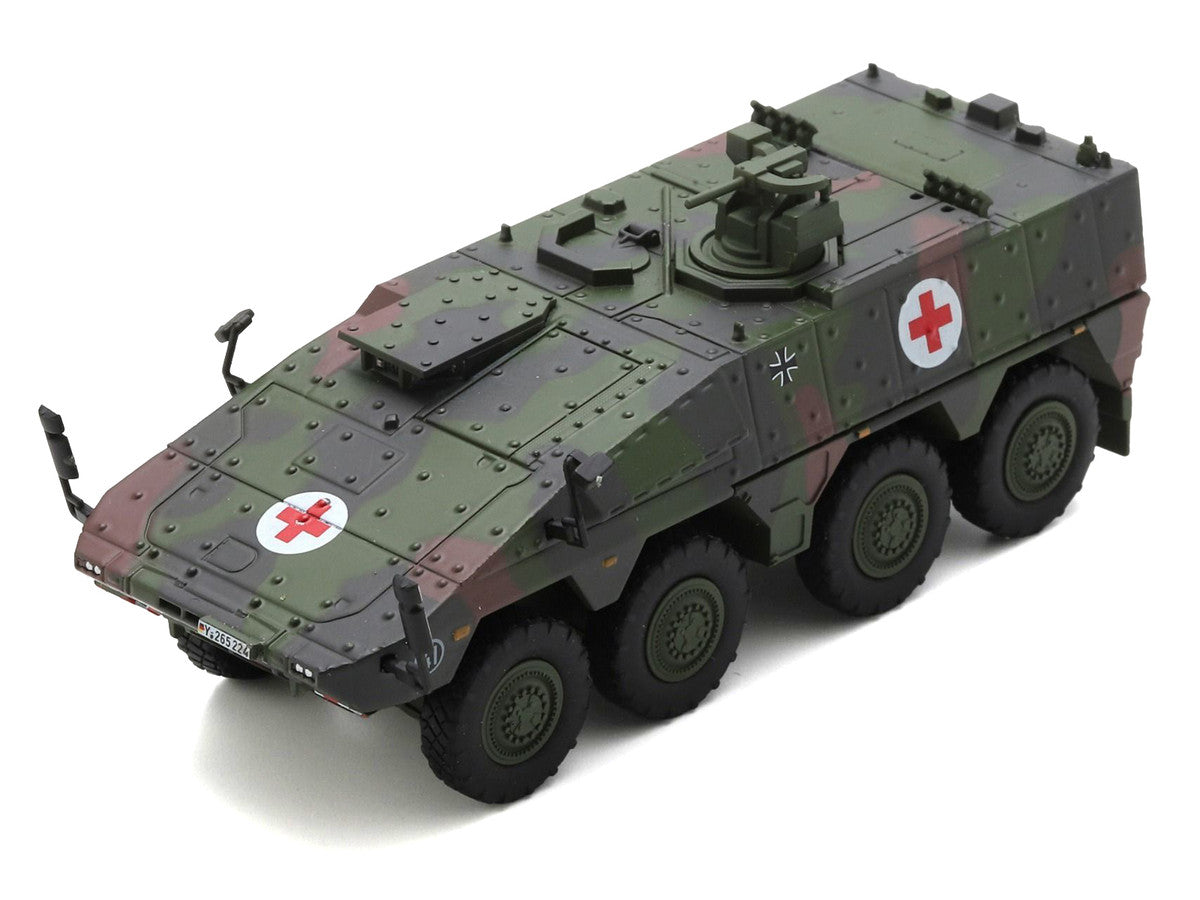 Tpz. Tank Boxer "Medic Unit - German Army" Green Camouflage 1/87 (HO) Scale Diecast Model Car by Schuco