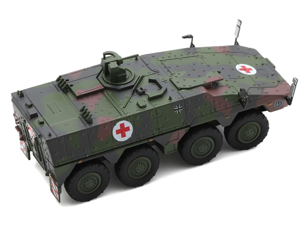 Tpz. Tank Boxer "Medic Unit - German Army" Green Camouflage 1/87 (HO) Scale Diecast Model Car by Schuco