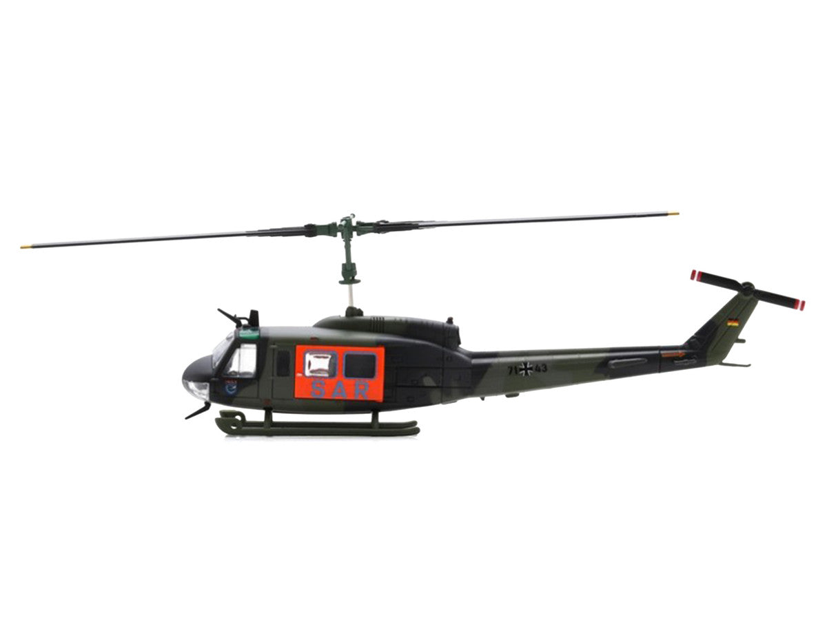 Bell UH 1D Helicopter "SAR - German Army" Green Camouflage 1/87 (HO) Scale Diecast Model Car by Schuco
