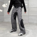 Design Sense Hollow Hole Patch Casual Pants Men