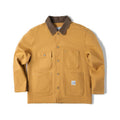 Retro Heavy Canvas Workwear Jacket Lapel Multi-pocket Jacket