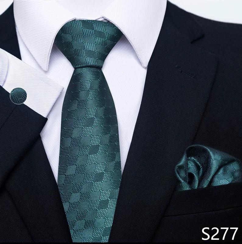 Men's Creative All-match Business Formal Wear Tie Scarf Cufflink Set
