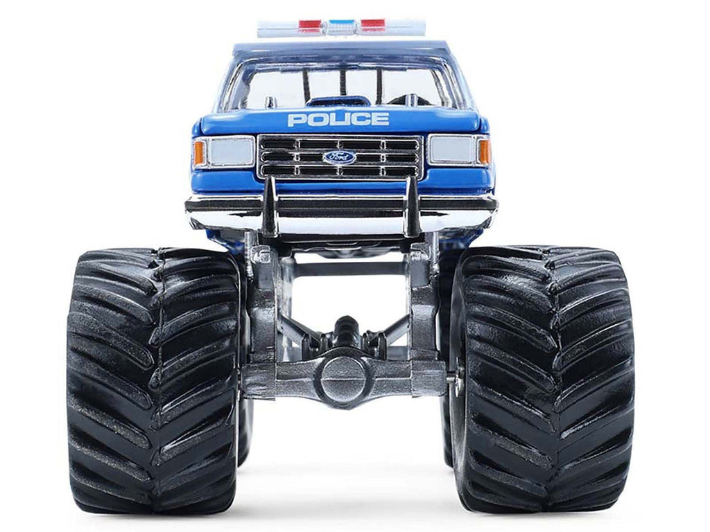 1990 Ford F-350 Monster Truck "NYPD (New York Police Department)" Blue with White Top "Kings of Crunch - Hot Pursuit" Special Edition 1/64 Diecast Model Car by Greenlight