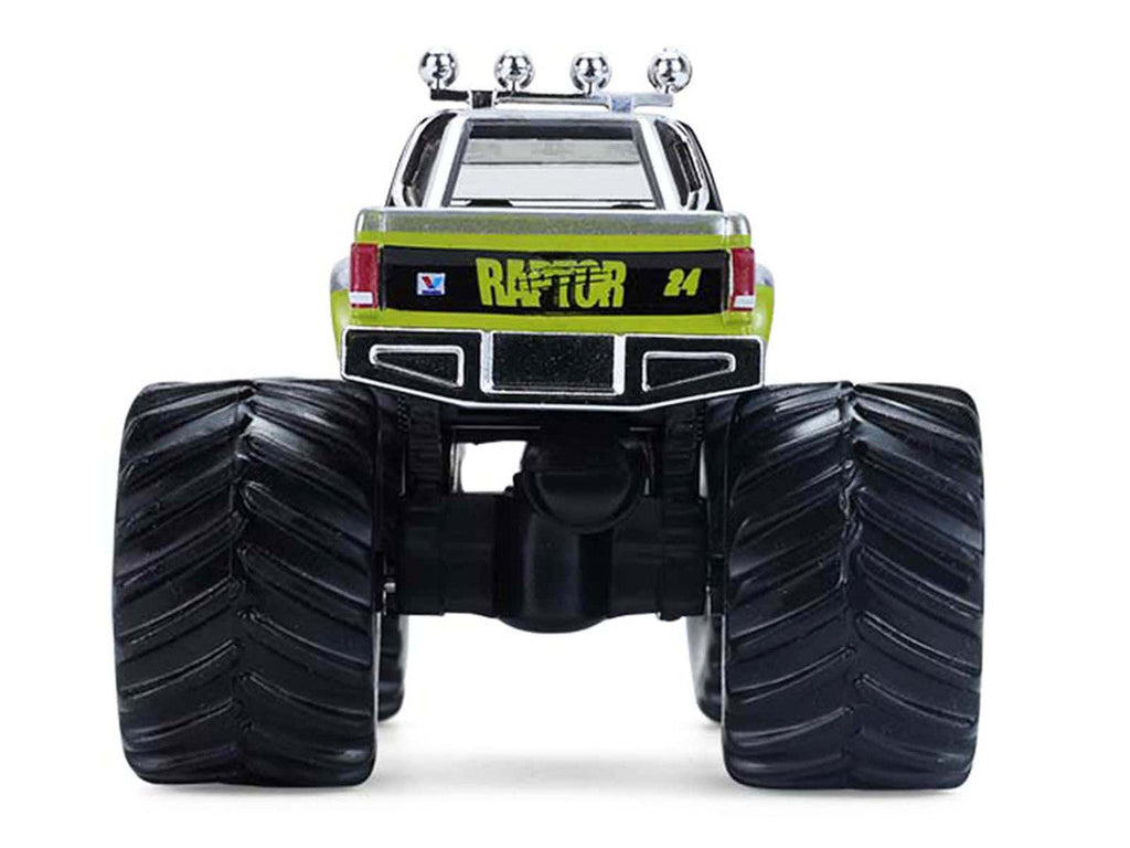 1986 Chevrolet S10 Monster Truck #24 "Raptor" Black and Green with Graphics "Kings of Crunch - Hendrick Motorsports Tribute" Special Edition 1/64 Diecast Model Car by Greenlight