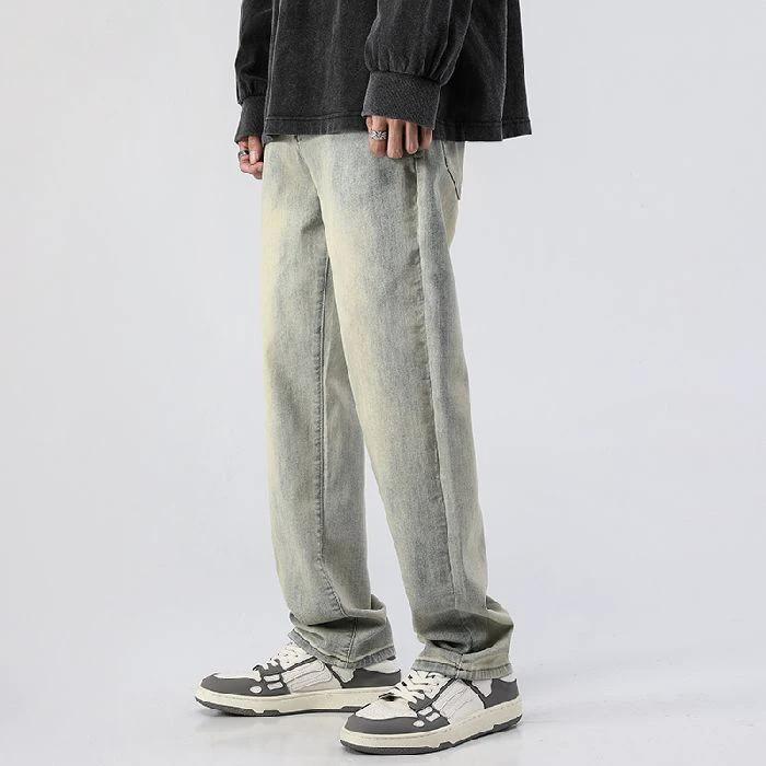 Men's Trendy Washed And Distressed Slim Straight Jeans