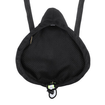 SGODDE 27x26cm Bike Saddle Memory Foam Comfort Breathable Reflective Bicycle Seat for MTB Exercise Bike E-Bike with Waterproof Cover
