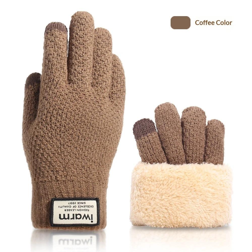 Fall And Winter Touchscreen Gloves For Men With Fleece Lining
